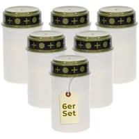 GarPet LED-Kerze 6er Grablichter LED Batteriebetrieben Set Grabkerzen LED für draußen