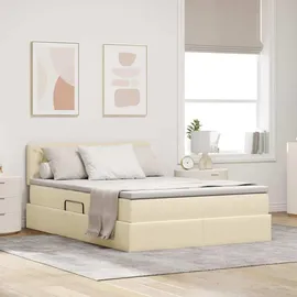 vidaXL Aufbewahrungsbett 140 x 200 cm Creme