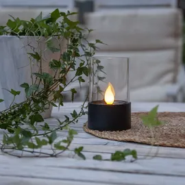 StarTrading STAR Trading Solar Kerze Windlicht Tischleuchte 14cm 8,5cm Lichtsensor für...