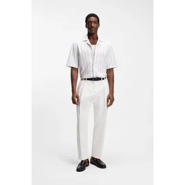 Boss Kurzarmhemd gestreift Beige L