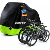 ZUAPEV® Fahrradabdeckung für 2-3 Fahrräder Wasserdicht, Fahrradgarage Wetterfest Fahrrad Abdeckplane Polyester 210D Fahrradplane Regenschutz, Fahrrad Garage Outdoor Abdeckung Schutzhülle