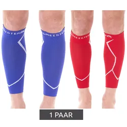 1 Paar megmeister Waden Kompressions-Stutzen Beinlinge 23-32 mmHg Wadenwärmer MER003 Rot, Blau oder Schwarz - L