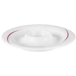 Esmeyer 6 x Seltmann Eierbecher mit Ablage, Form: Laguna,  Dekor: 34622 bordeaux Flanken