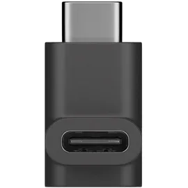 AccuCell USB-C auf USB-C Adapter 90 Grad Winkel Schwarz