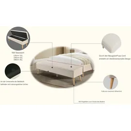 Home Affaire Bettbank HOME AFFAIRE "Armandine mit Stauraum", beige (beige, beige), B:140cm H:42,5cm T:40cm, FSC-zertifizierter Holzwerkstoff, Polyester, Sitzbänke, Bettbank, wahlweise in den Breiten 140cm oder 180cm erhältlich