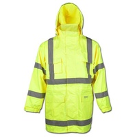 Warnschutzjacke "MARC" - Gr. S (46-48) - fluoreszierend gelb - EN471/343 Kl. 3 - 100% PES - atmungsaktive PU-Besch. - wind- und wasserdicht - "MARC"