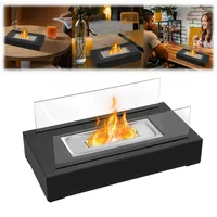 ACXIN Bioethanol Tischkamin Edelstahl Tisch Kaminfeuer für Indoor Outdoor, Glaskamin, Glasfeuer, Tischfeuer, Tisch-Dekofeuer Sicher und Warm für Wohnzimmer Balkon Feuerstelle Deko