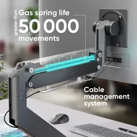ONKRON Monitorhalterung G130-B für VESA TFT, Tisch-Befestigung, schwarz