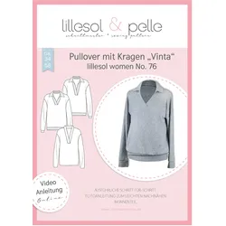 Lillesol Women Papierschnittmuster No. 76 Pullover mit Kragen Vinta