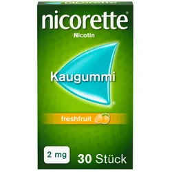 nicorette 2mg Nikotinkaugummi freshfruit zur Rauchentwöhnung 30 St