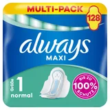 Always Maxi Normal Binden Größe 1 Flügel 128 St.
