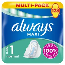 Always Maxi Normal Binden Größe 1 Flügel 128 St.