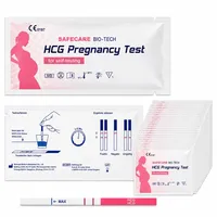Safecare Frühschwangerschaftstest – Ultra-empfindlicher Test (25 mIU/ml) – Frühtest bis zu 6 Tage vor Ausbleiben der Periode – Über 99% Genauigkeit – 50 Stück