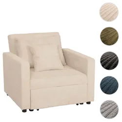 Schlafsessel HWC-L90, Klappsessel G√§stebett Relaxsessel, Liegefl√§che 200x100cm Stoff/Textil Cord ~ creme-beige