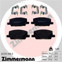 ZIMMERMANN Bremsbelagsatz, Scheibenbremse