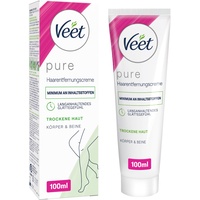 Veet Haarentfernungscreme Körper, & Beine - Enthaarungscreme für trockene Haut - Minimum an Inhaltsstoffen & angenehmer Duft - 100 ml
