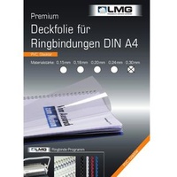 LMG Deckfolien für Bindemappen DIN A4 0.3 mm transparent