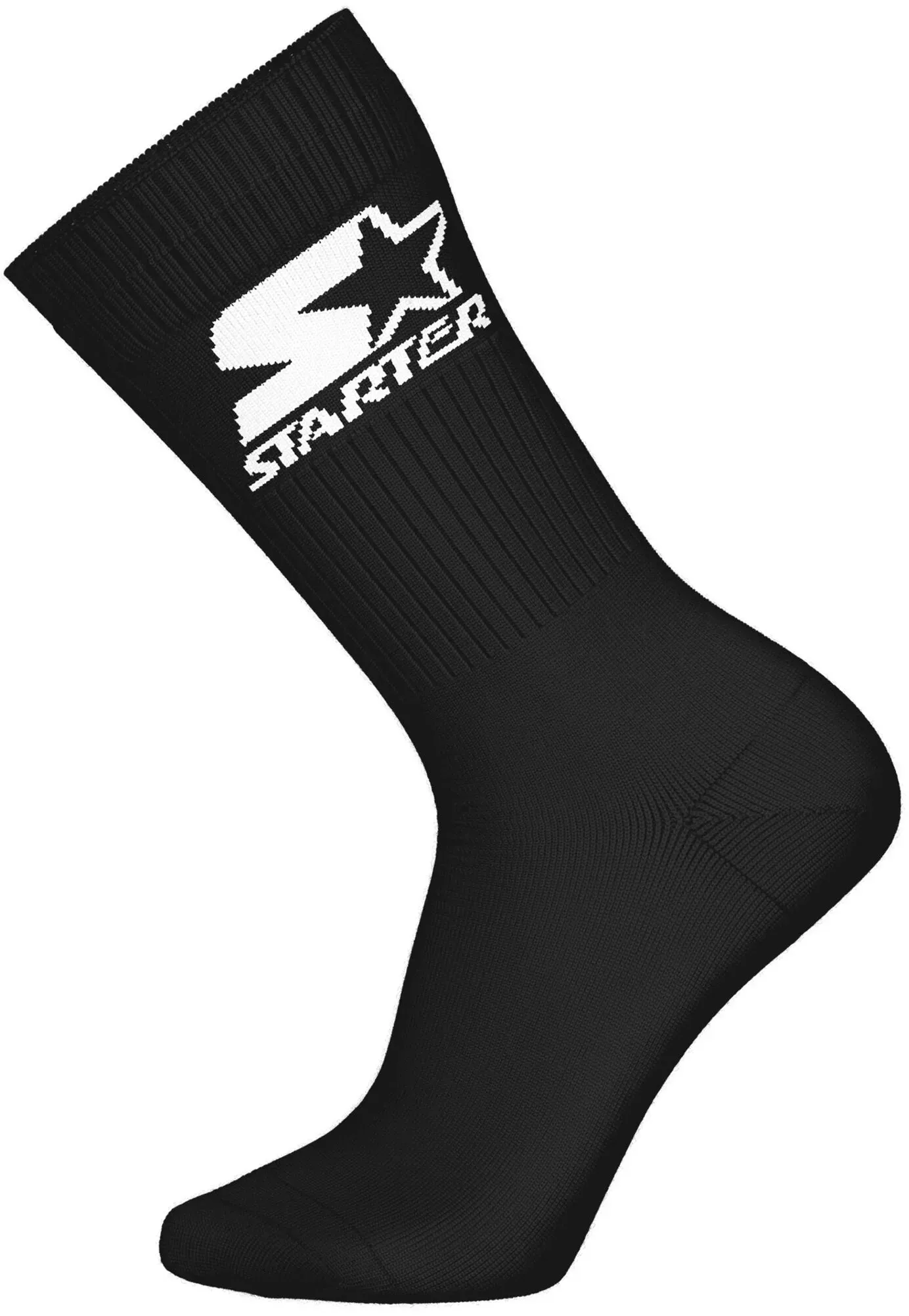 Kurzsocken STARTER "Socken STARTER 3pk Crew Socks 3er Pack", Herren, Gr. 39-42, bunt (weiß, grau, schwarz), Obermaterial: 57% Baumwolle CO. 33% Polyester PES. 5% Polyamid PA. 4% Elastodien ED. 1% Elasthan EL., Socken Kurzsocken