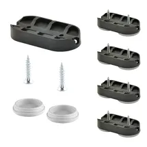QuickClick Wagner QuickClick® Stuhlgleiter 4er-Set zum Anschrauben, für Freischwinger mit Rundrohr I 4X Basis 8X Schraube+Gleiteinsatz austauschbar - Kunststoff Hyper - 52 x 25 mm - Made in DE - 15831700