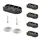 QuickClick Wagner QuickClick® Stuhlgleiter 4er-Set zum Anschrauben, für Freischwinger mit Rundrohr I 4X Basis 8X Schraube+Gleiteinsatz austauschbar - Kunststoff Hyper - 52 x 25 mm - Made in DE - 15831700