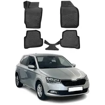 Omac 6614444 Fußmattensatz Menge: 4, Schwarz TPE (thermoplastischer Elastomer)