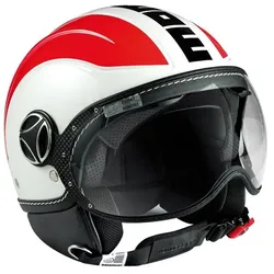 MOMO Avio White Quarz Glossy Red Logo Black, wit, 2XS