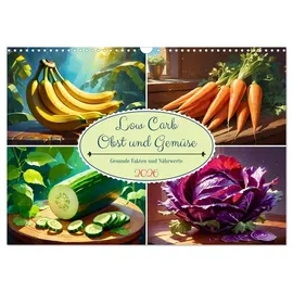 Calvendo Low Carb Obst und Gemüse (Wandkalender 2026 DIN A3 quer), CALVENDO Monatskalender: Dieser Kalender macht Appetit auf gesundes Essen! (CALVENDO Gesundheit)