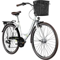 Zündapp Z700 Damenfahrrad 28 Zoll 700c Fahrrad für Damen und Herren mit Korb und Beleuchtung ab 150 cm Hollandrad Stadtrad Tiefeinsteiger