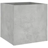 vidaXL Pflanzgefäß Betongrau 40x40x40 cm Holzwerkstoff