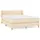 vidaXL Boxspringbett 140 x 200 cm Creme