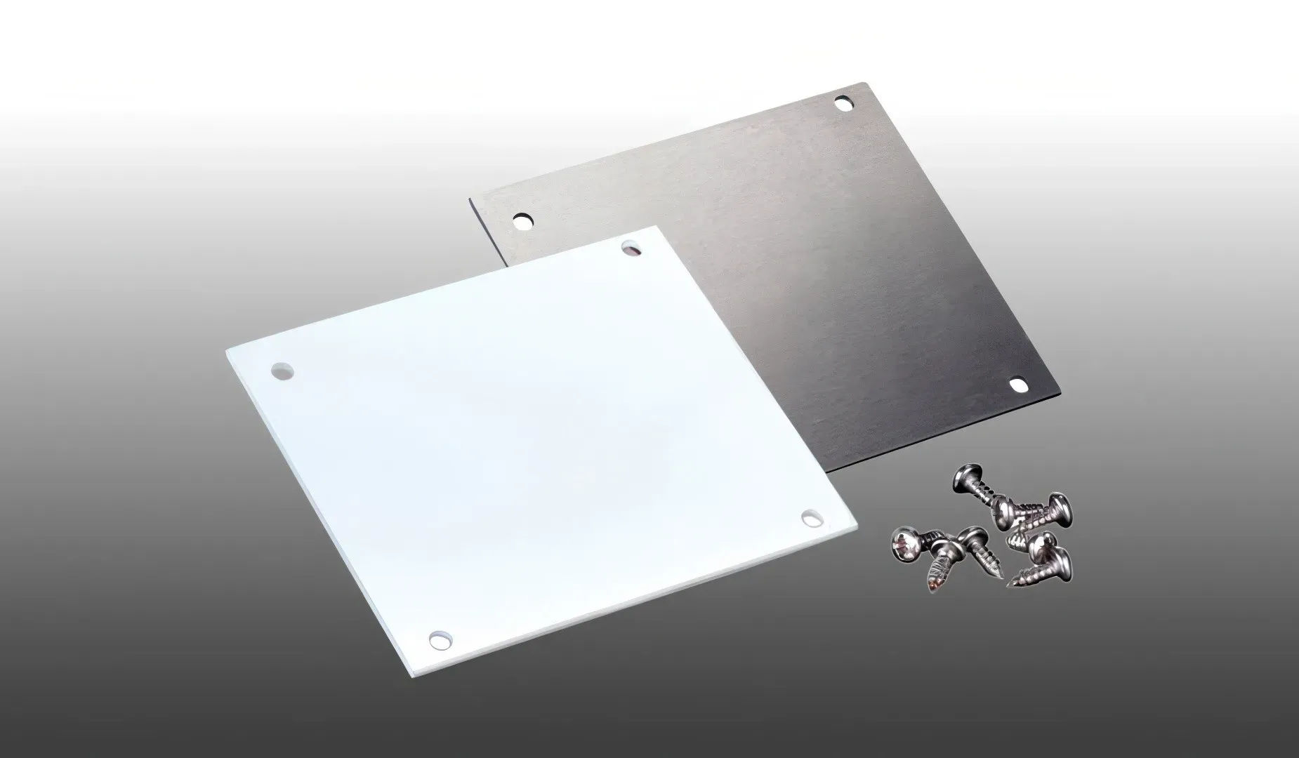 Endkappen für Alu Dachrinne HT 90 - pressblank, weiß / anthrazit, Set mit 2 Endstücken für 6100 mm Kastenrinne – Dachrinnenabschluss für Kastenrinnen