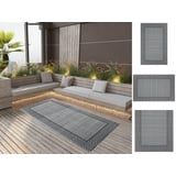 vidaXL Outdoor-Teppich Grau 190x290 cm PP