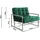 s-style möbel Loungesessel Tampa Samtstoff 84 x 81 x 89 cm Smaragdgrün mit Metallfüßen