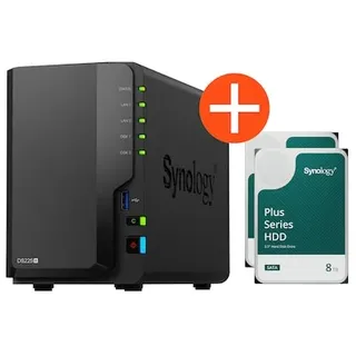Synology DS225+ NAS System 2-Bay 8 TB inkl. 2x 4 TB Synology HDD HAT3300-4T
