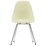 Vitra - Eames Fiberglass Side Chair DSX, verchromt / Eames parchment (Filzgleiter basic dark)