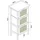 [en.casa] Tervola Badkommode 30 x 72 x 30 cm Schwarz/Bambus