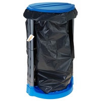 matrasa Stabiler Müllsackständer - ideal für Gelber Sack - für Säcke bis 120 L - Müllsackhalter Abfallhalter (120L - blau)