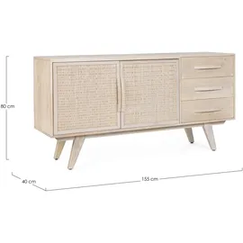 BIZZOTTO Sideboard Sahana 2 Türen  Natur / Beige