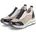 Low-Top Sneaker D0T08 Frauen Halbschuhe lose Einlage Turnschuhe Laufschuhe Freizeit sportlich straßenschuhe beige Kombi 60 44 EU 44 EU Weit