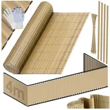 Kesser Balkonverkleidung 160 x 400 cm Bambus PVC