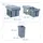 Relaxdays Einbaumülleimer 4x8 l Grau