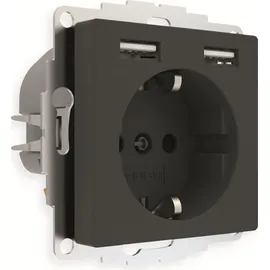 2USB USB-Steckdose 12 W Anthrazit