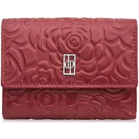 Paolo Peruzzi Damen Geldbörse RFID Echtleder Mittel Druckknopf 13 cm Rot