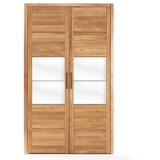 Pharao24 Kleiderschrank Zimarena aus Massivholz braun 124 cm x 216 cm x 65 cm