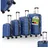 Juskys Rom Koffer-Set 4-tlg. blau