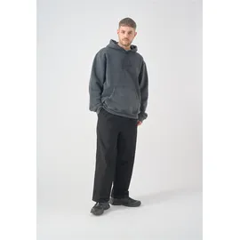 Cleptomanicx Hoodie Boxy Hooded Ligull Washed Dunkelgrau M