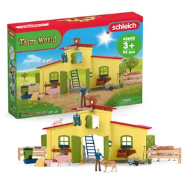 Schleich Farm World 42605 Großer Stall m.Tieren u. Zubehör