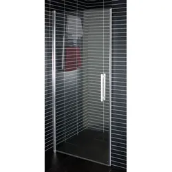 Euroshowers Door - 1-teilige Drehtür Duschkabine, 78,0-80,0cm, Aluminium eloxiert, Klarglas, mit 20mm Schlauchdichtung