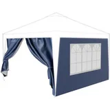 24MOVE® Pavillon Seitenteile 2er Set 2x3m mit Fenster & Reissverschluss, wasserdicht, blau - für Partyzelt, Festzelt, Festivals