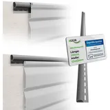 HEXIM Fassadenpaneel HEXIM grau 2 St. 200 x 10 x 1,5 cm